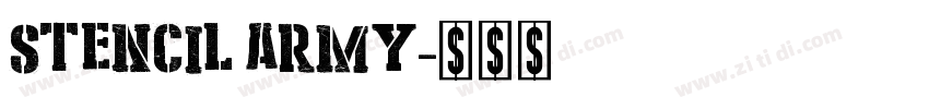 stencil army字体转换
